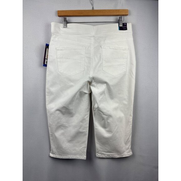 Women’s Gloria Vanderbilt Size 10 White Embroidered Capri Pants - Picture 5 of 5